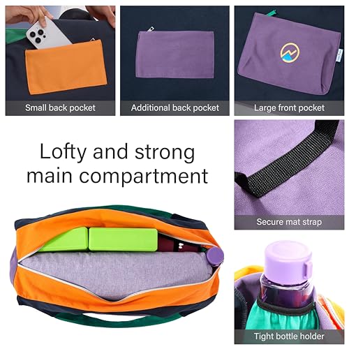 Spacious Yoga Mat Bag with Pockets & Zipper