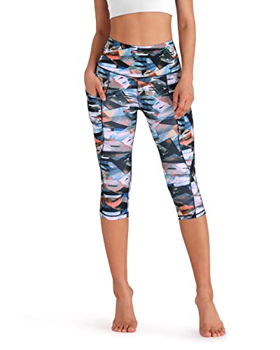 High Waisted Yoga Capri Leggings with Pockets