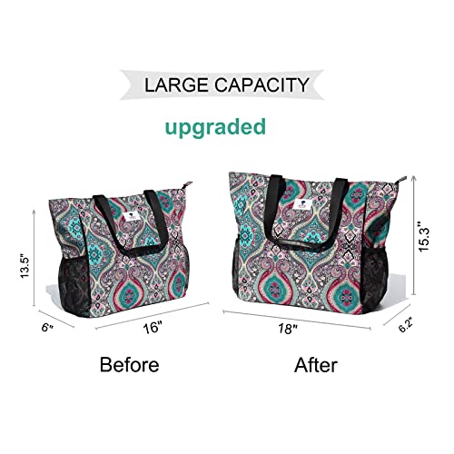 ESVAN Bohemian Teal Yoga Mat Carrier Tote