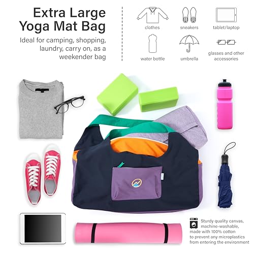 Spacious Yoga Mat Bag with Pockets & Zipper