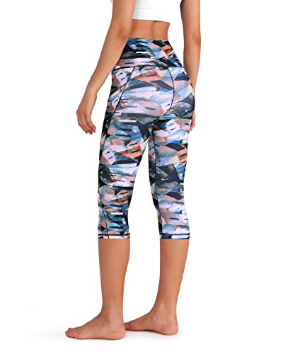 High Waisted Yoga Capri Leggings with Pockets