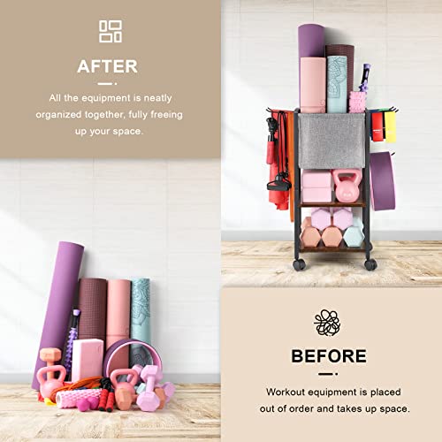 Yoga Mat Storage Rack for Home Gym Essentials