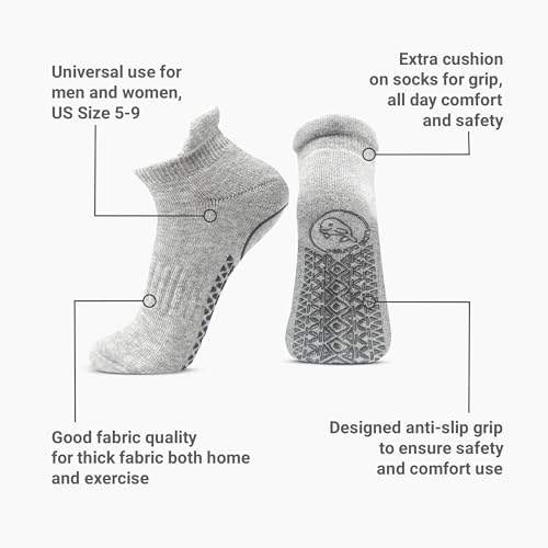 Non-Slip Ankle Socks for Fitness and Yoga