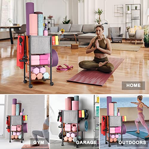 Yoga Mat Storage Rack for Home Gym Essentials