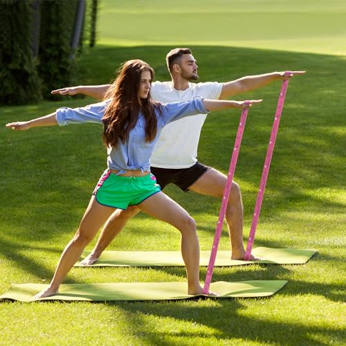 Pink Yoga Strap for Enhanced Flexibility & Stretching