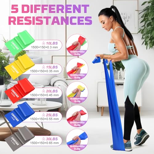 5-Pack Resistance Bands for Home Workouts