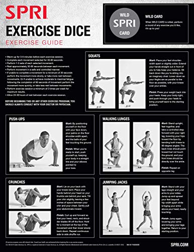 SPRI 6-Sided Exercise Dice for Group Workouts