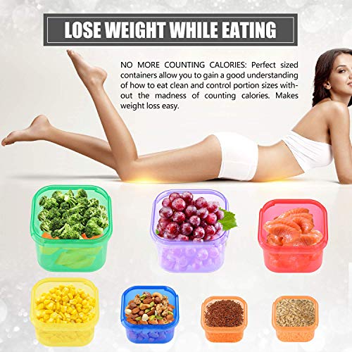 Color-Coded 7PCS Portion Control Containers Set