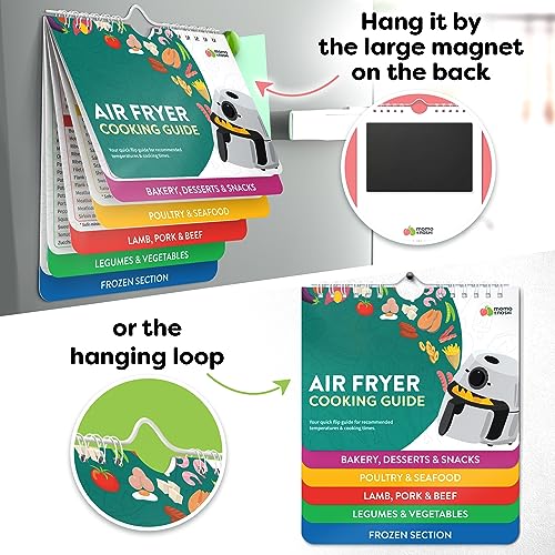 Air Fryer Cheat Sheet Magnet Cooking Guide