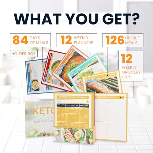 Keto Cookcards: 120 Recipes & Meal Planner