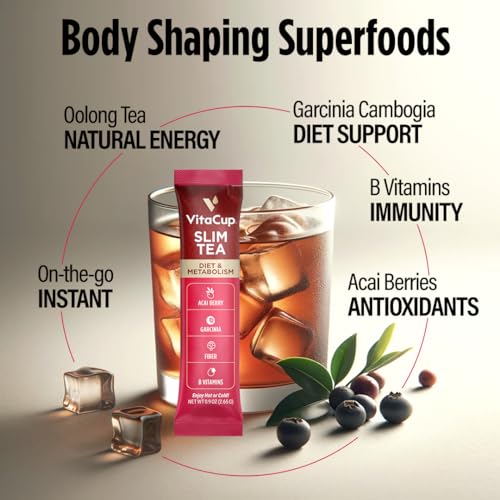 VitaCup Slim Instant Tea Packets for Diet Support