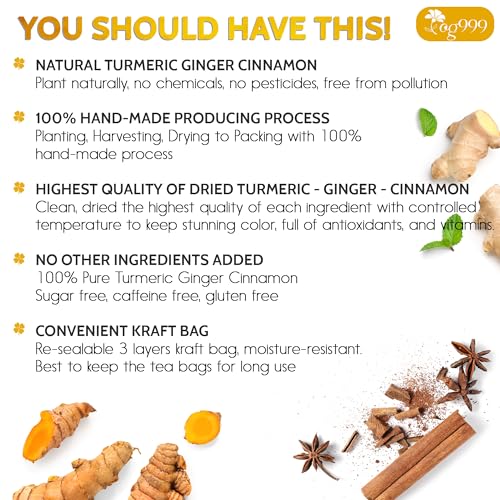 Premium Turmeric Ginger Herbal Tea for Weight Loss