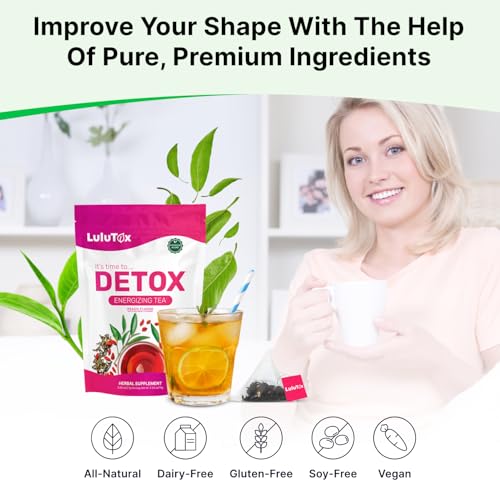 LULUTOX Herbal Detox Tea for Healthy Weight Loss