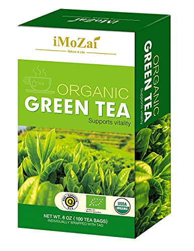 Imozai Organic Green Tea Bags - 100 Count