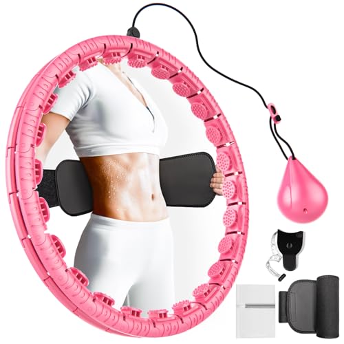 Pink Weighted Hula Hoop for Effective Weight Loss