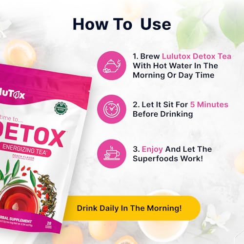 LULUTOX Herbal Detox Tea for Healthy Weight Loss