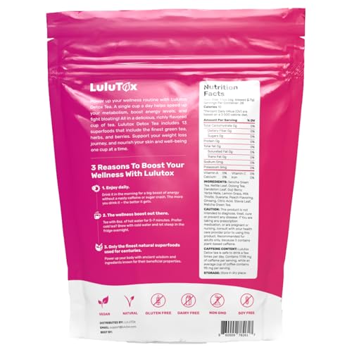 LULUTOX Herbal Detox Tea for Healthy Weight Loss