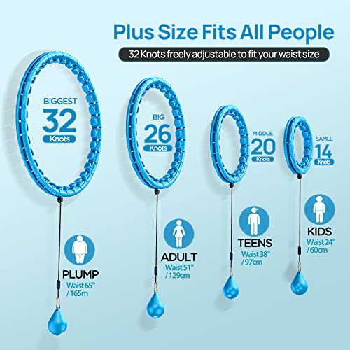 Plus Size Weighted Exercise Hoop with Massage Ball