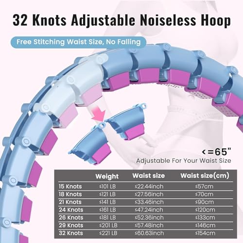 Quiet Plus Size Weighted Hula Hoop for Fitness