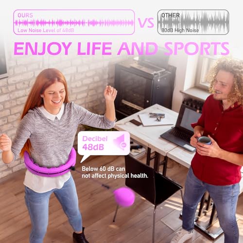 JLoibao D5 Weighted Fitness Hula Hoop - Purple