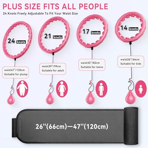 Pink Weighted Hula Hoop for Effective Weight Loss