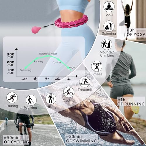 Plus Size Weighted Smart Fitness Hoop for Weight Loss