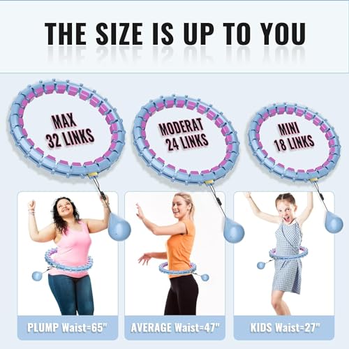 Quiet Plus Size Weighted Hula Hoop for Fitness