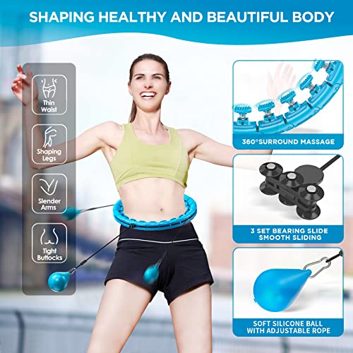 Plus Size Weighted Exercise Hoop with Massage Ball