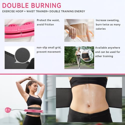 Pink Weighted Hula Hoop for Effective Weight Loss