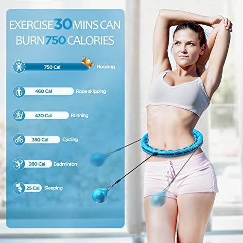 Plus Size Weighted Exercise Hoop with Massage Ball