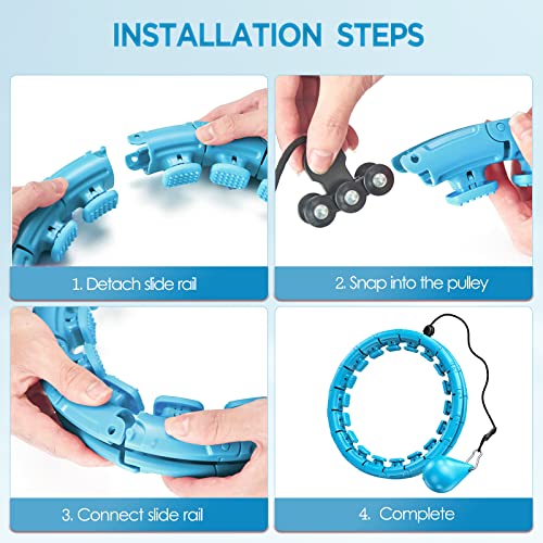 Plus Size Weighted Exercise Hoop with Massage Ball