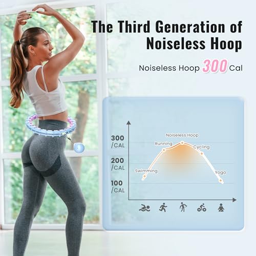 Plus Size Quiet Weighted Hula Hoops for Fitness