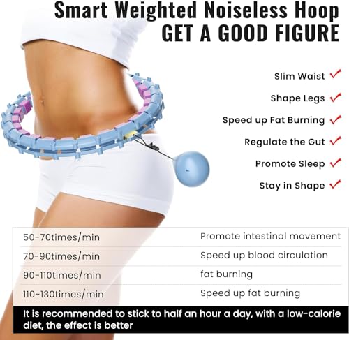 Quiet Plus Size Weighted Hula Hoop for Fitness