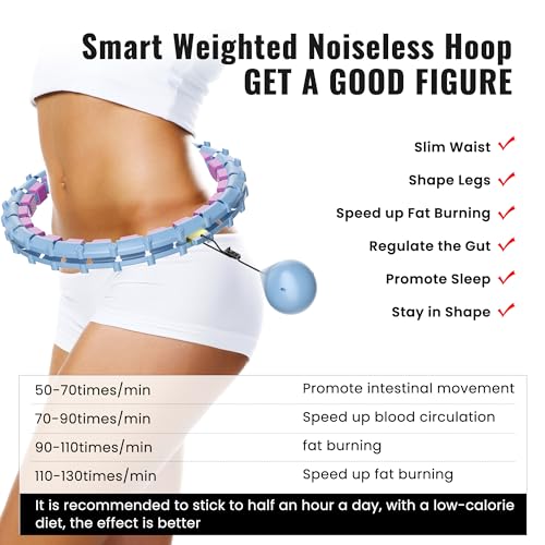 Plus Size Quiet Weighted Hula Hoops for Fitness