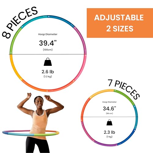 Large Portable Weighted Hula Hoop for Beginners