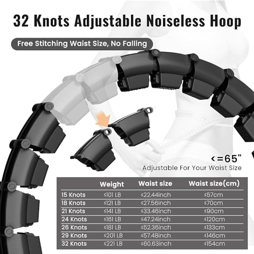 Quiet Weighted Hula Hoop for Plus Size Fitness