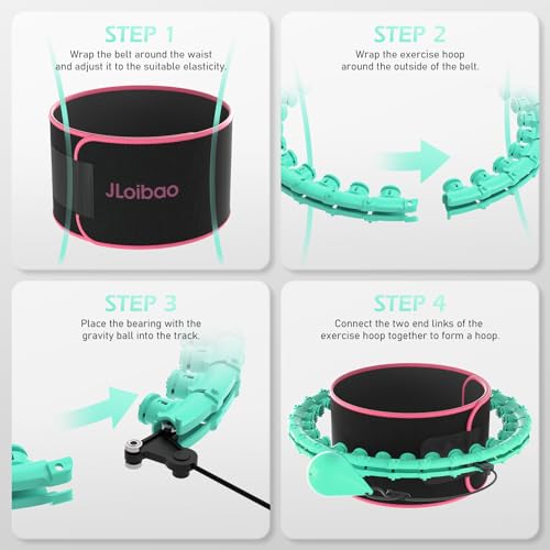 Weighted Hula Hoop for Adults - 51 Inch