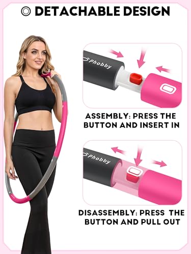 Phobby 2.2lb Adjustable Weighted Exercise Hoop