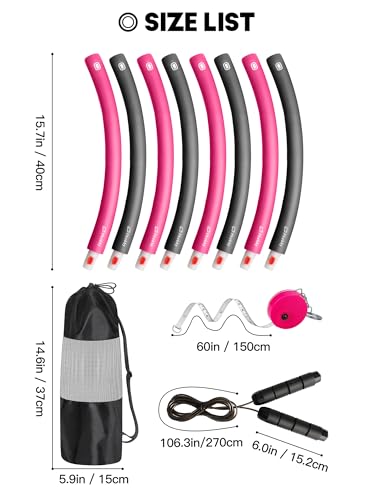 Phobby 2.2lb Adjustable Weighted Exercise Hoop