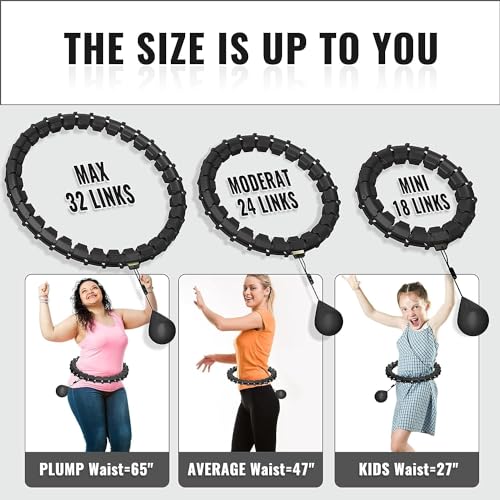 Quiet Weighted Hula Hoop for Plus Size Fitness