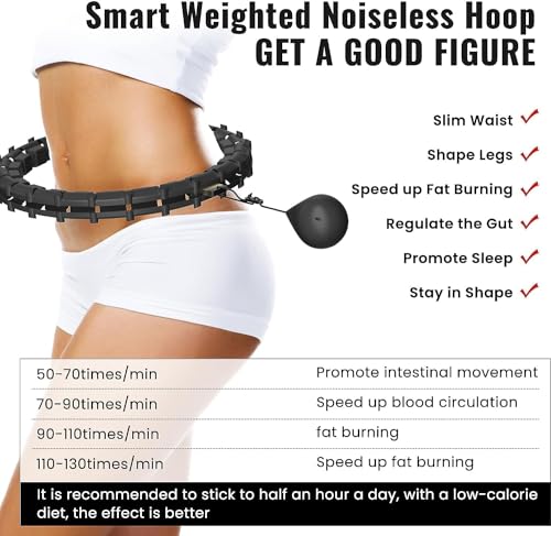 Quiet Weighted Hula Hoop for Plus Size Fitness