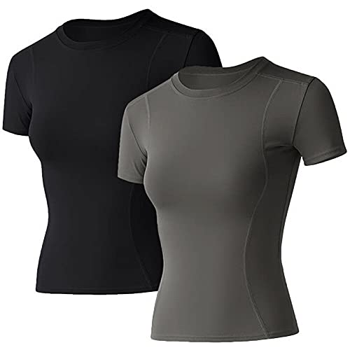Seamless Compression Yoga Tops for Women - 2 Pack