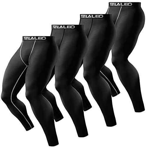 Men's Compression Leggings 4-Pack for Performance Workouts
