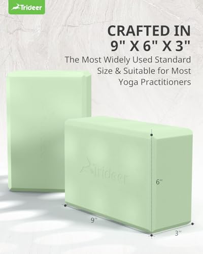 Trideer Soft Foam Yoga Blocks - 2 Pack