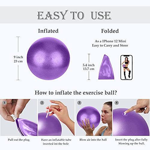 9-Inch Mini Pilates Ball for Core Training