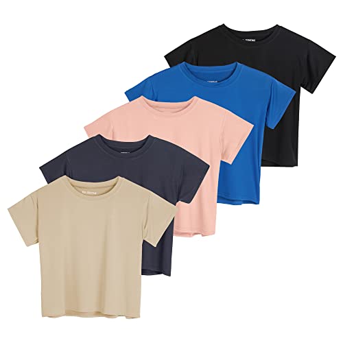 Women's High Waist Crop Top Workout Set - 5 Pack