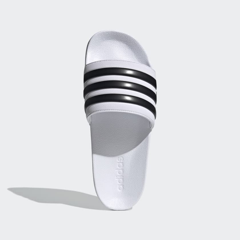 Adidas Unisex Slides - White & Black, Size 12