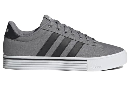 Adidas Men's Grey/Black/White Daily 4.0 Sneakers