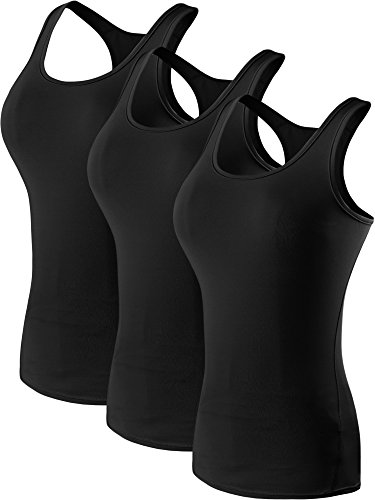3-Pack Women's Compression Tank Tops for Yoga