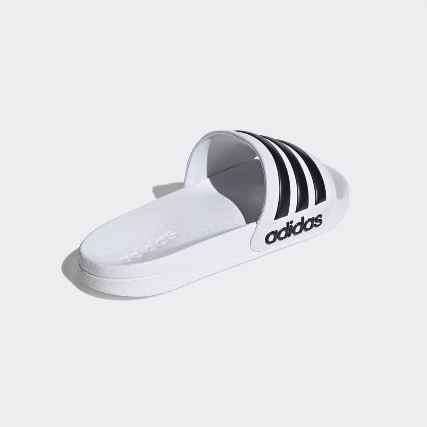 Adidas Unisex Slides - White & Black, Size 12